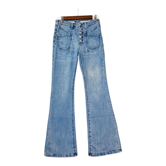 Anthropologie Pilcro Womens Trouser Bootcut Jeans 27 Medium Wash Denim High Rise - Picture 1 of 9